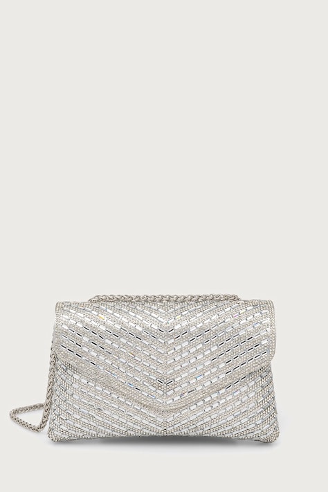 Aldo Crossbody kabelka dámska SPARKLEBAG strieborná 14151840