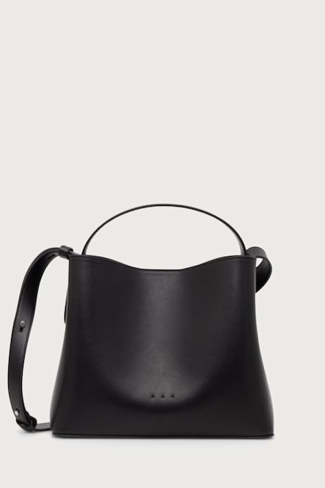 AESTHER EKME Mini Sac torebka crossbody damska skórzana czarna 06COMSC100