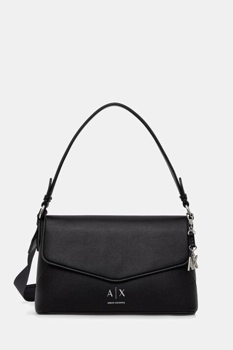 Armani Exchange чанта crossbody дамска от имитация на кожа черна XW003145 AF26569