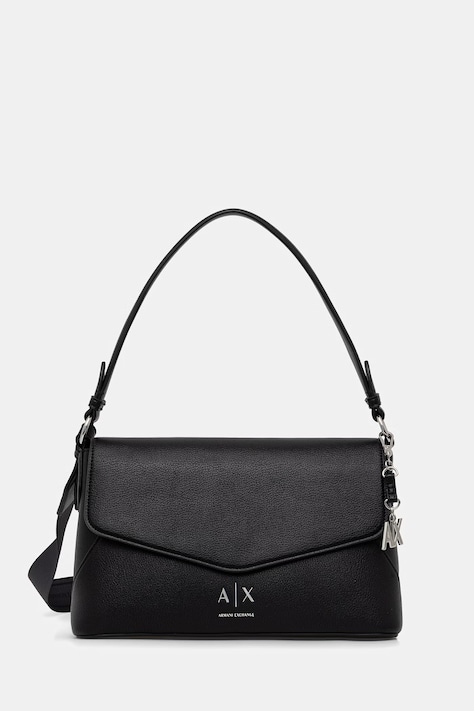Armani Exchange чанта crossbody дамска от имитация на кожа черна XW003145 AF26569