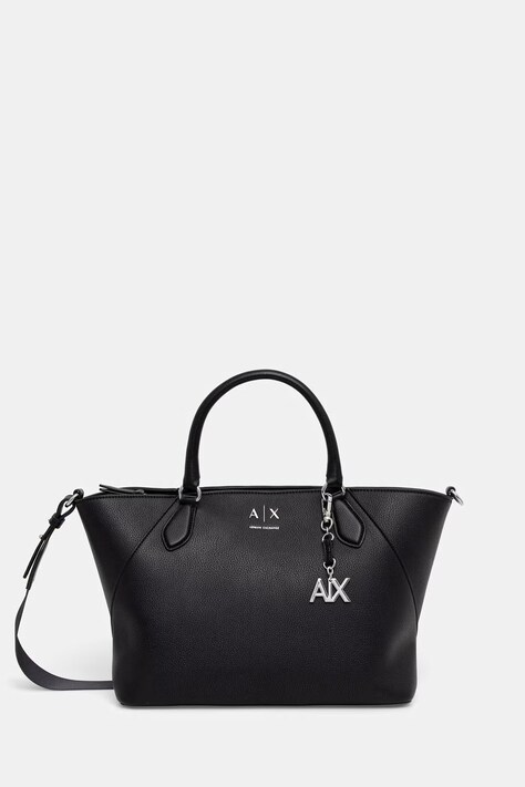 Armani Exchange tote torba ženska iz umetnega usnja črna XW003086 AF26569