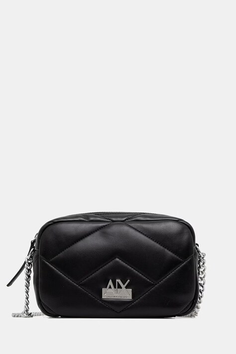 Armani Exchange crossbody torba za žene od imitacije kože crna XW000356 AF26568