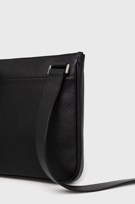 Шкіряна сумка Emporio Armani — AA00-TOM02S, чорний — фото 2
