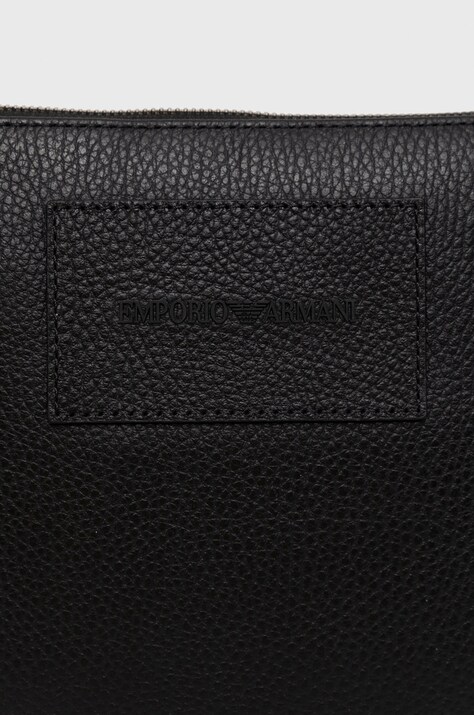 Шкіряна сумка Emporio Armani — AA00-TOM02S, чорний — фото 3