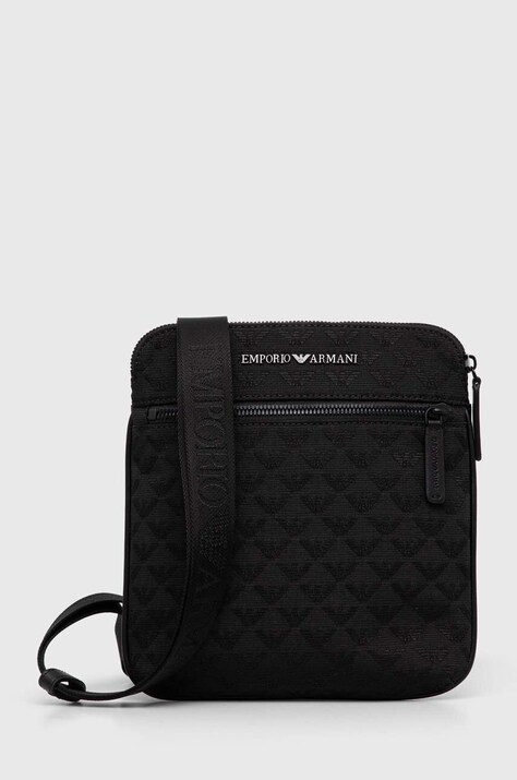 Emporio Armani borseta barbati, culoarea negru