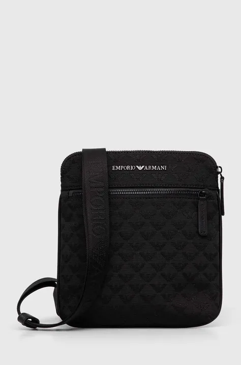 Malá taška Emporio Armani pánska, čierna farba, Y4M185 Y022V