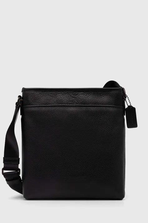 Кожаная сумка Coach цвет чёрный