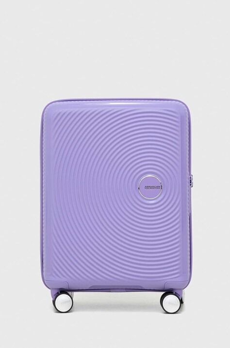 Валіза American Tourister колір фіолетовий