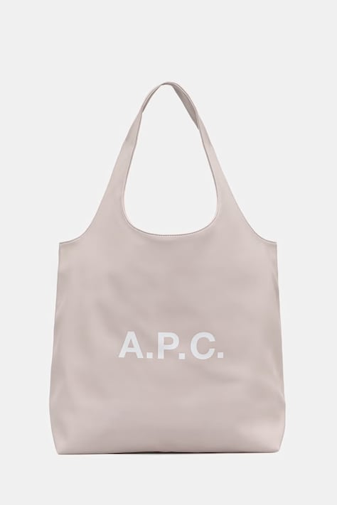 A.P.C. geantă cu imitație de piele tote ninon bej PUAAT.M61565