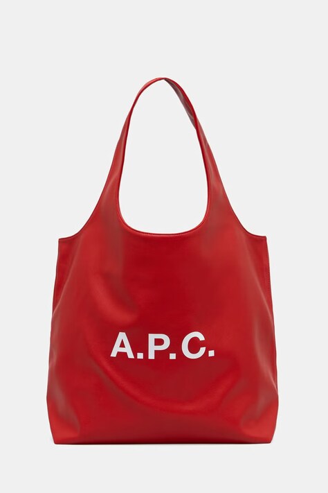 A.P.C. сумка из искусственной кожи tote ninon красная PUAAT.M61565