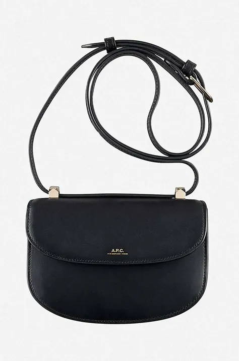 Кожаная сумочка A.P.C. Geneve Mini цвет чёрный PXAWV.F61415-BLACK