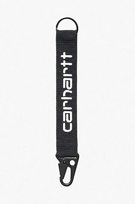 Přívěsek Carhartt WIP černá barva, I027773.BLACK.WHIT-BLACK.WHIT