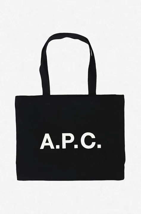 A.P.C. torba bawełniana Shopping Diane kolor czarny COFBH.M61443-BLACK