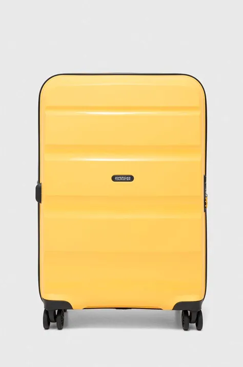 American Tourister walizka kolor żółty