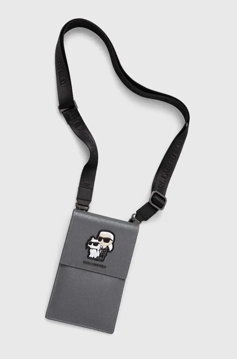 Obal na mobil Karl Lagerfeld Torebka šedá farba
