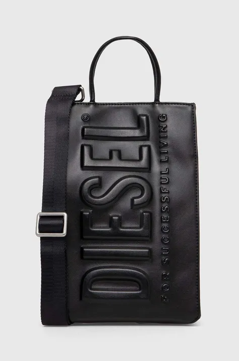 Malá taška Diesel DSL 3D SHOPPER čierna farba, X09928.P5184