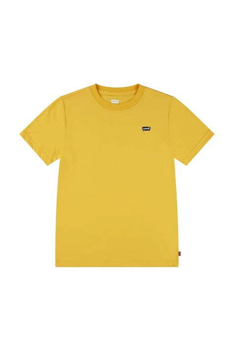 Levi's tricou copii culoarea galben, neted