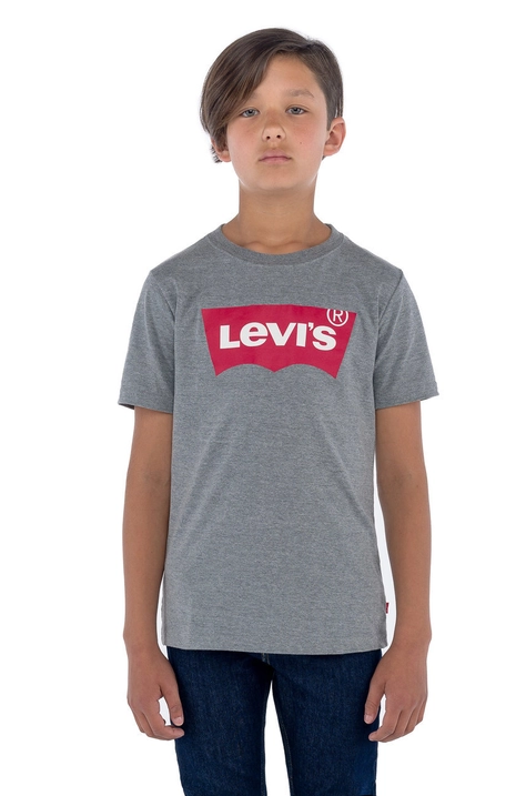 Levi's Tricou copii culoarea gri, cu imprimeu