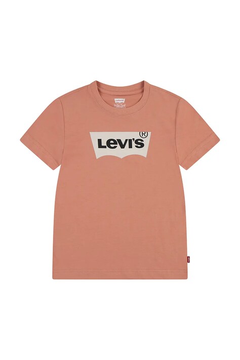 Levi's tricou de bumbac pentru copii culoarea portocaliu, cu imprimeu