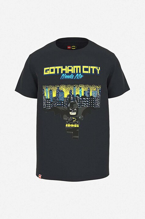 Detské bavlnené tričko Lego čierna farba, jednofarebný, Koszulka Lego Wear T-shirt SS 12010510 995