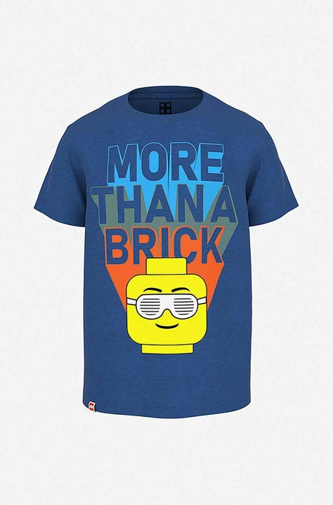 Lego t-shirt bawełniany dziecięcy kolor granatowy z nadrukiem SS 12010543 259