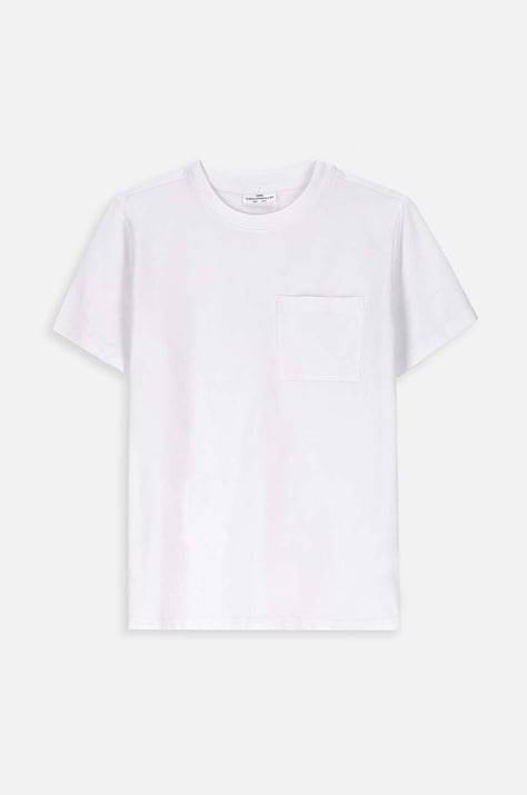 Coccodrillo tricou de bumbac pentru copii culoarea alb, neted, BASIC BOY