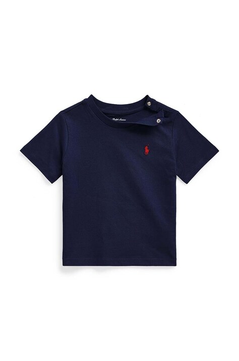 Μωρό βαμβακερό μπλουζάκι Polo Ralph Lauren χρώμα: ναυτικό μπλε, 320832904035