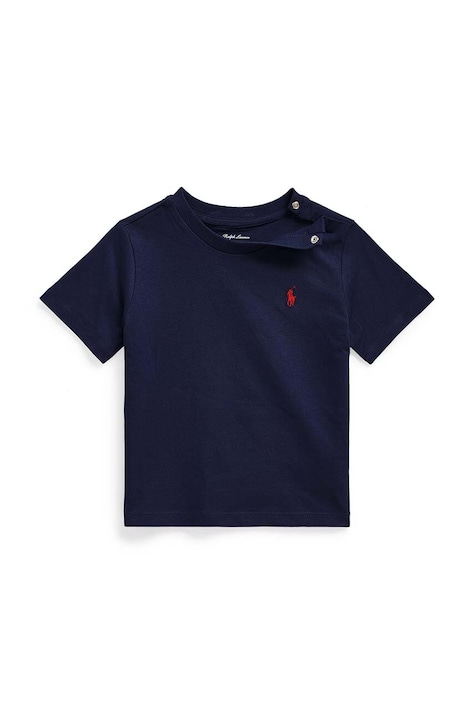 Detské bavlnené tričko Polo Ralph Lauren tmavomodrá farba, jednofarebné, 320832904035