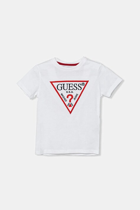 Guess tricou de bumbac pentru copii culoarea alb, cu imprimeu, N4YI37 K8HM4