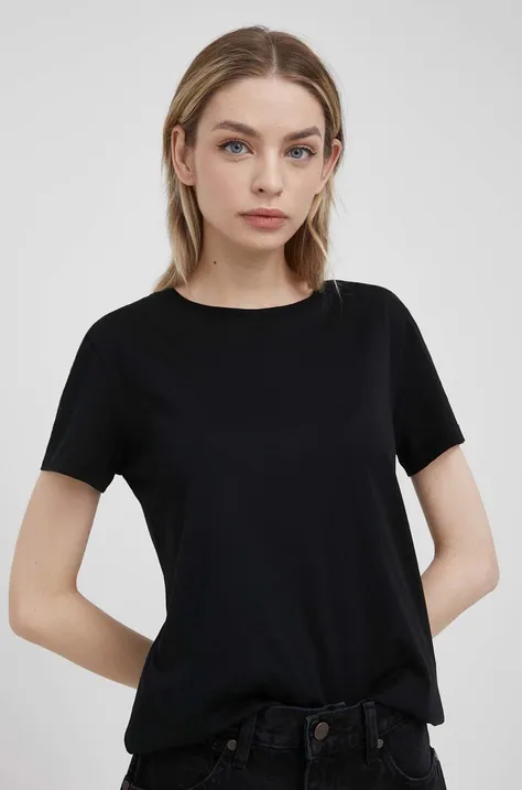 Бавовняна футболка Armani Exchange колір чорний