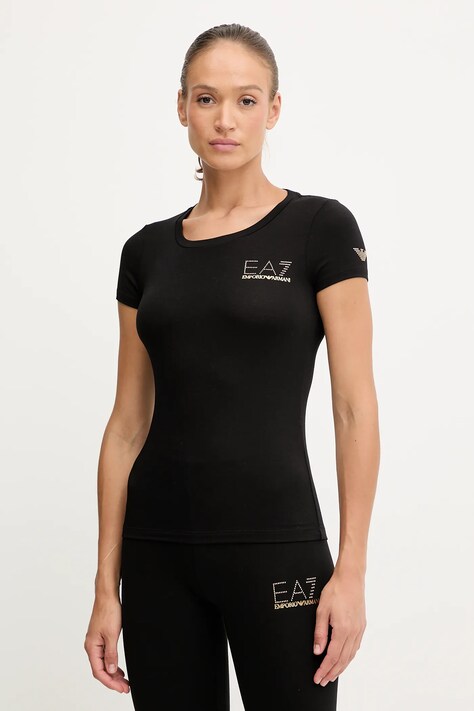 EA7 Emporio Armani T-shirt 8NTT65.TJDQZ damski kolor czarny