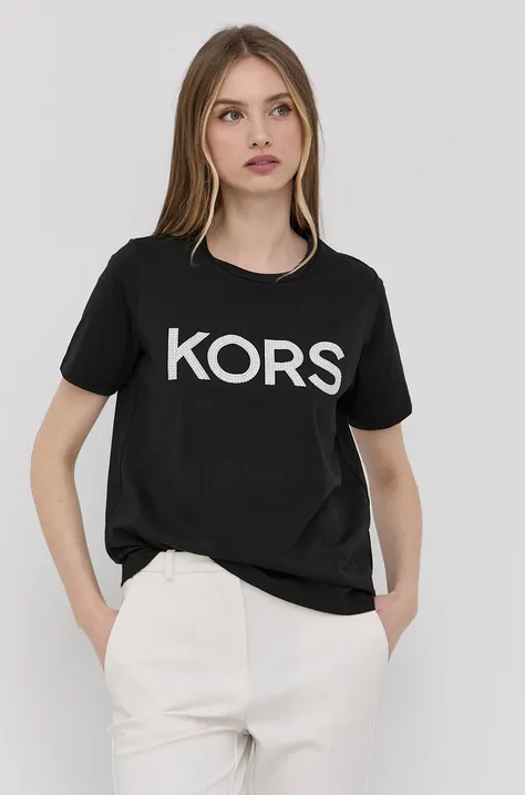 MICHAEL Michael Kors t-shirt bawełniany MB95MP197J kolor czarny
