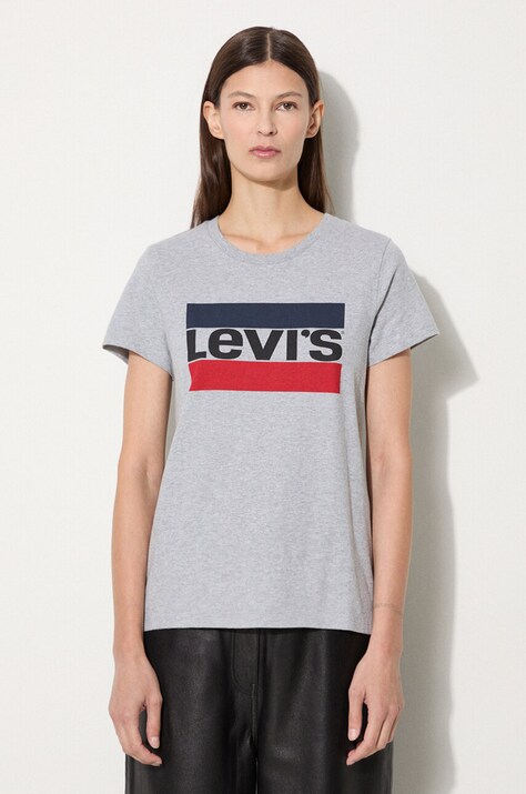 Bavlněné tričko Levi's The Perfect Tee šedá barva, 17369.1687-grey
