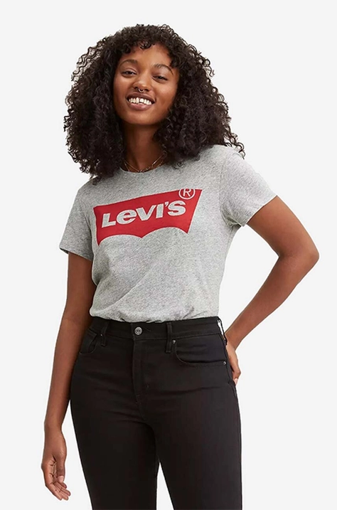 Bavlnené tričko Levi's The Perfect Tee 17369.1686-grey, šedá farba