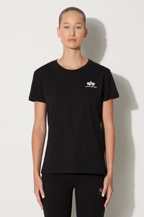 Бавовняна футболка Alpha Industries Basic колір чорний 196054.03-black