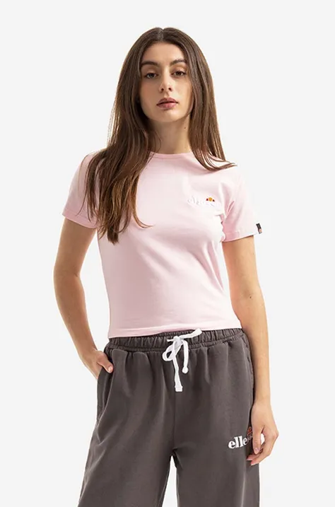 Majica kratkih rukava Ellesse za žene, boja: ružičasta, SGM14189-WHITE