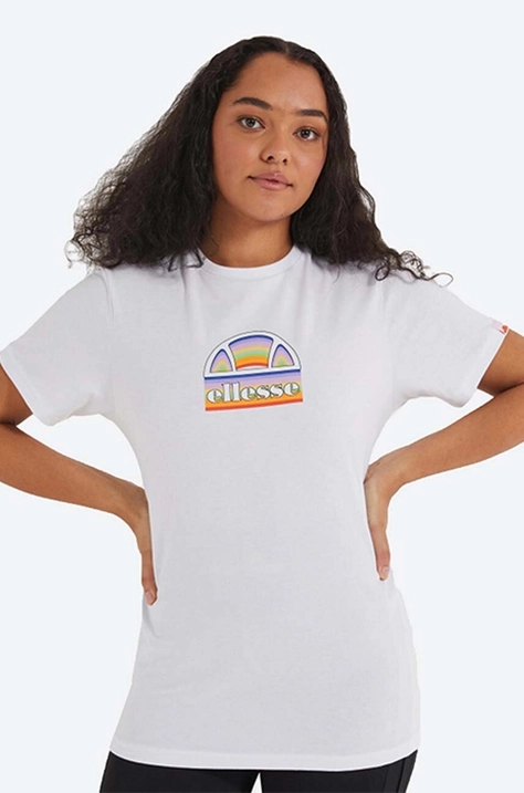 Ellesse t-shirt bawełniany kolor biały SGJ11887-WHITE