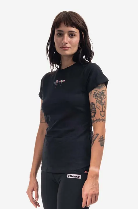 Majica kratkih rukava Ellesse Rosemund Tee za žene, boja: crna, SGM11089-WHITE
