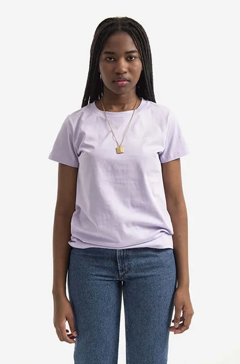 Bavlněné tričko A.P.C. Item F fialová barva, COEOP.F26012-WHITE