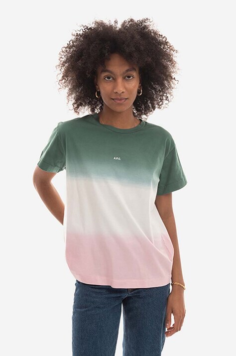 Памучна тениска A.P.C. Morgane COFAY-F26160 PINK в розово