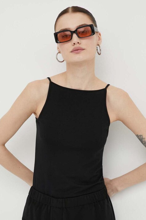 Samsoe Samsoe top femei, culoarea negru