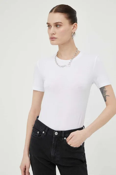 Samsoe t-shirt ESTER női, fehér, F00012121