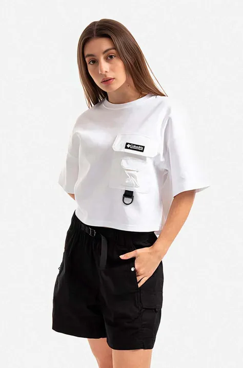 Columbia t-shirt Field CreekTM Cropped damski kolor biały 2001303-100