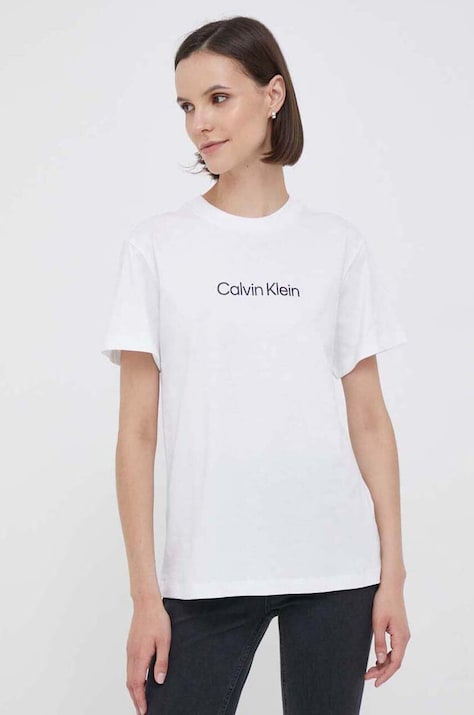 Calvin Klein tricou din bumbac culoarea alb K20K205448