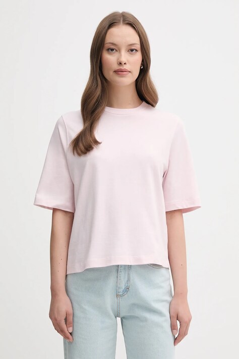 Bombažna kratka majica United Colors of Benetton ženska, vijolična barva, 3BL0E17G5