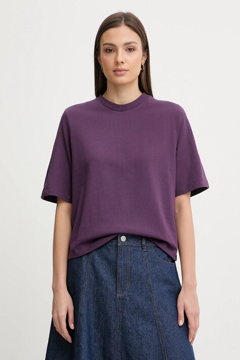 United Colors of Benetton t-shirt bawełniany damski kolor fioletowy 3BL0E17G5