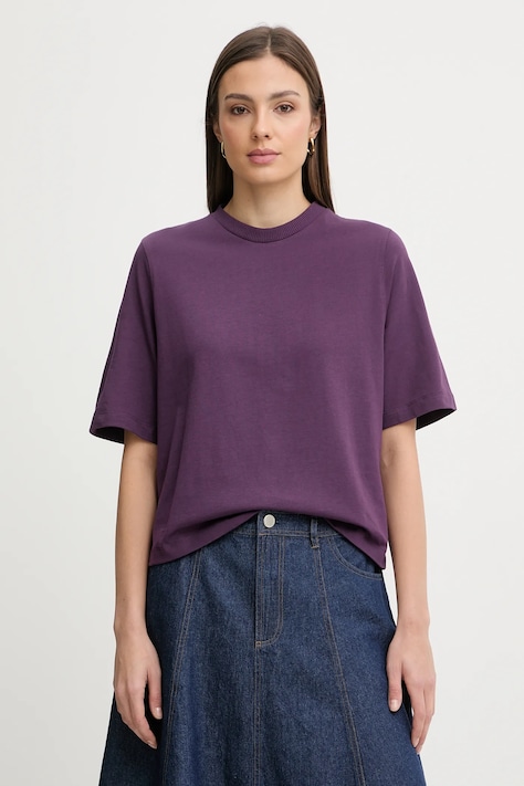 Βαμβακερό μπλουζάκι United Colors of Benetton χρώμα: μοβ, 3BL0E17G5