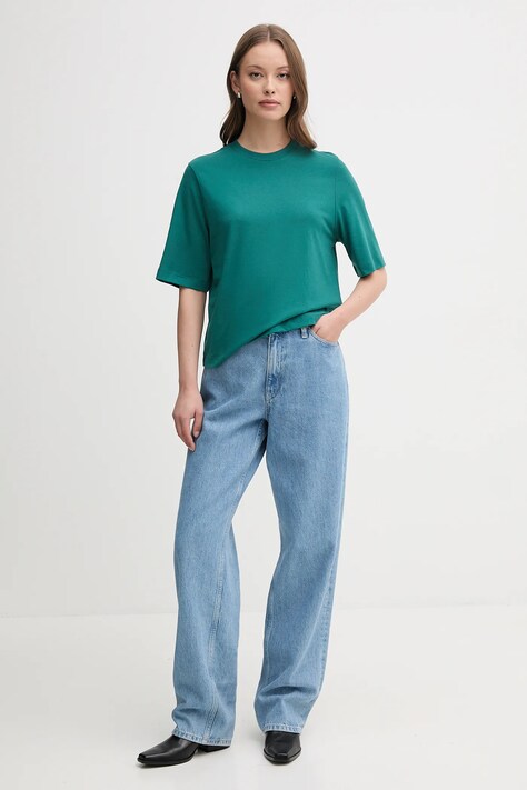 Βαμβακερό μπλουζάκι United Colors of Benetton χρώμα: μοβ, 3BL0E17G5
