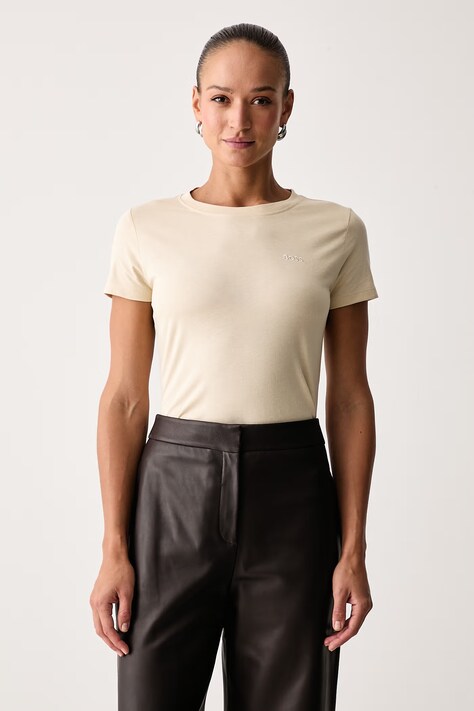 BOSS Orange T-shirt basic damski bawełniany C Esogo 1 żółty 50506973