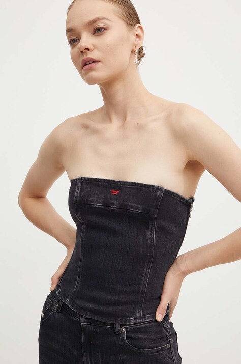 Джинсовый топ Diesel DE-VILLE цвет чёрный однотонная A12774.09I30